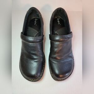 b.o.c Born Concept Black Leather Upper Clogs ~ Size 9.5